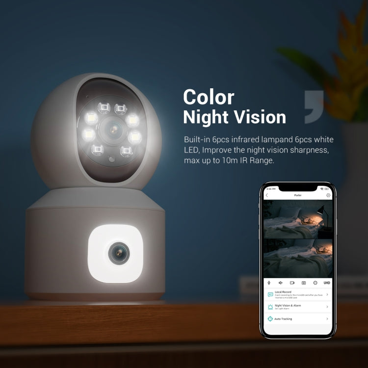 ESCAM QF010 2x2MP Dual Lens Dual Screen Surveillance WiFi Camera Support Two-way Voice & Motion Detection, QF010 ESCAM QF010 2x2MP Dual Lens Dual Screen Surveillance WiFi Camera Support Two-way Voice & Motion Detection, QF010